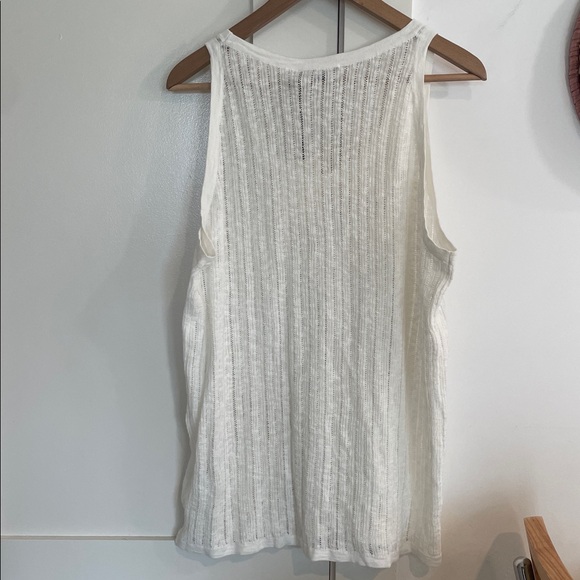 NWT COMMAS cotton linen pointelle knit tank top Australian brand - Picture 9 of 9